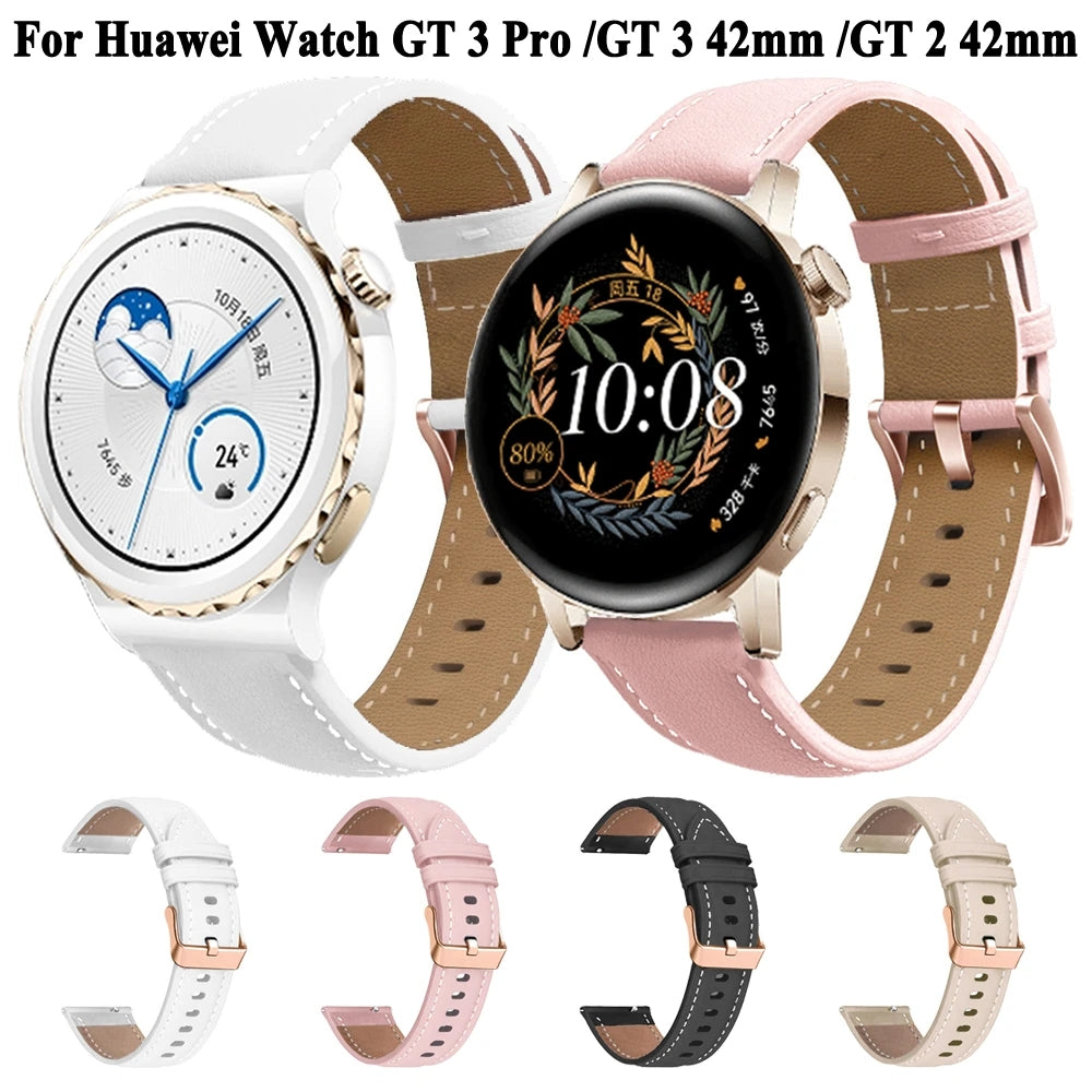 Watch Band for Garmin Venu Sq Sq 2 2 Plus 20mm Genuine Cow Leather Strap with Rose Gold Buckle Watch Band for Garmin Venu Sq Sq 2 2 Plus 20mm Genuine Cow Leather Strap with Rose Gold Buckle